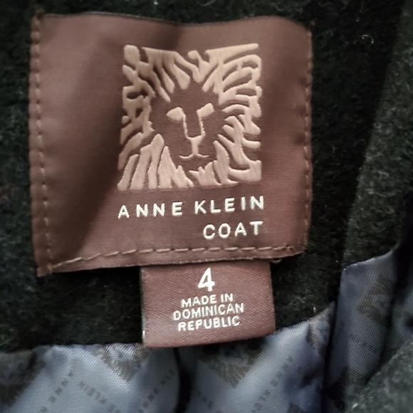 NEW Anne Klein Black Cashmere Blend Pea Coat - Picture 5 of 7